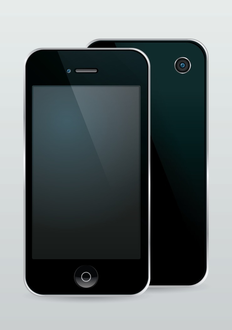 schwarzes smartphone display